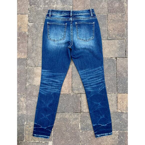 BKE high rise dark distressed skinny jeans size 28x28 - Picture 3 of 5